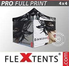 Foldetelt FleXtents PRO 4x4m, inkl. 4 sidevægge