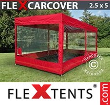 Foldetelt FleXtents Basic 2,5x5m, Rød
