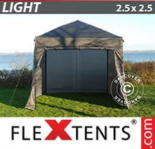 Foldetelt FleXtents Light 2,5x2,5m Grå, inkl. 4 sider