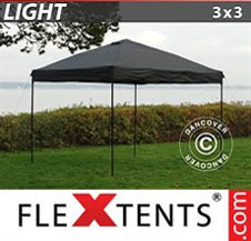 Foldetelt FleXtents Light 3x3m Sort