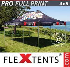 Foldetelt FleXtents PRO med fuldt digitalt print 4x6m