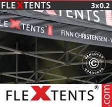 Foldetelt FleXtents PRO med fuldt digitalt print 3x0,2m