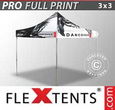 Foldetelt FleXtents PRO med fuldt digitalt print 3x3m