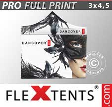 Foldetelt FleXtents PRO med fuldt digitalt print 3x4,5m, inkl. 4 sidevægge