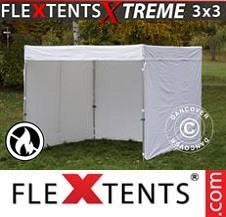 Foldetelt FleXtents PRO Xtreme 3x3m, Hvid, 